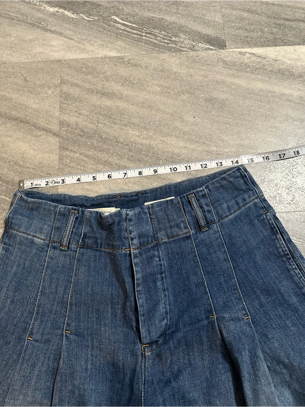 Pilcro High-Rise Pleated Wide-Leg Denim Crops 8 - Picture 6 of 7